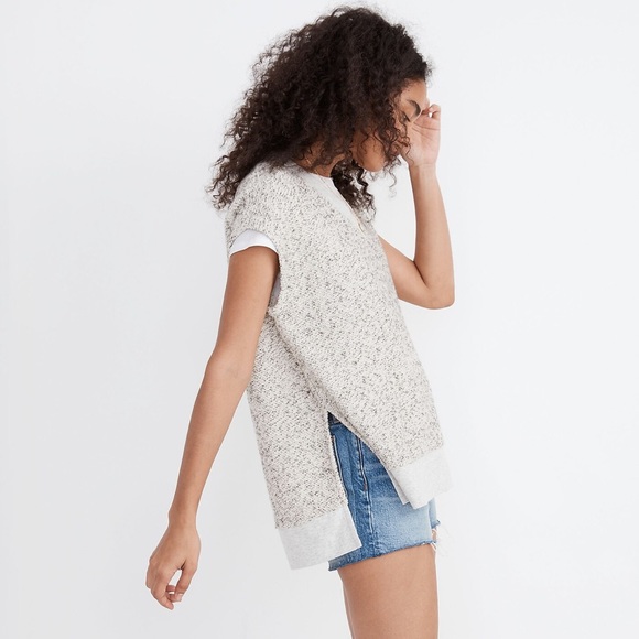 NWT Madewell Marled V-Neck Tunic Sweater Vest - Picture 3 of 16